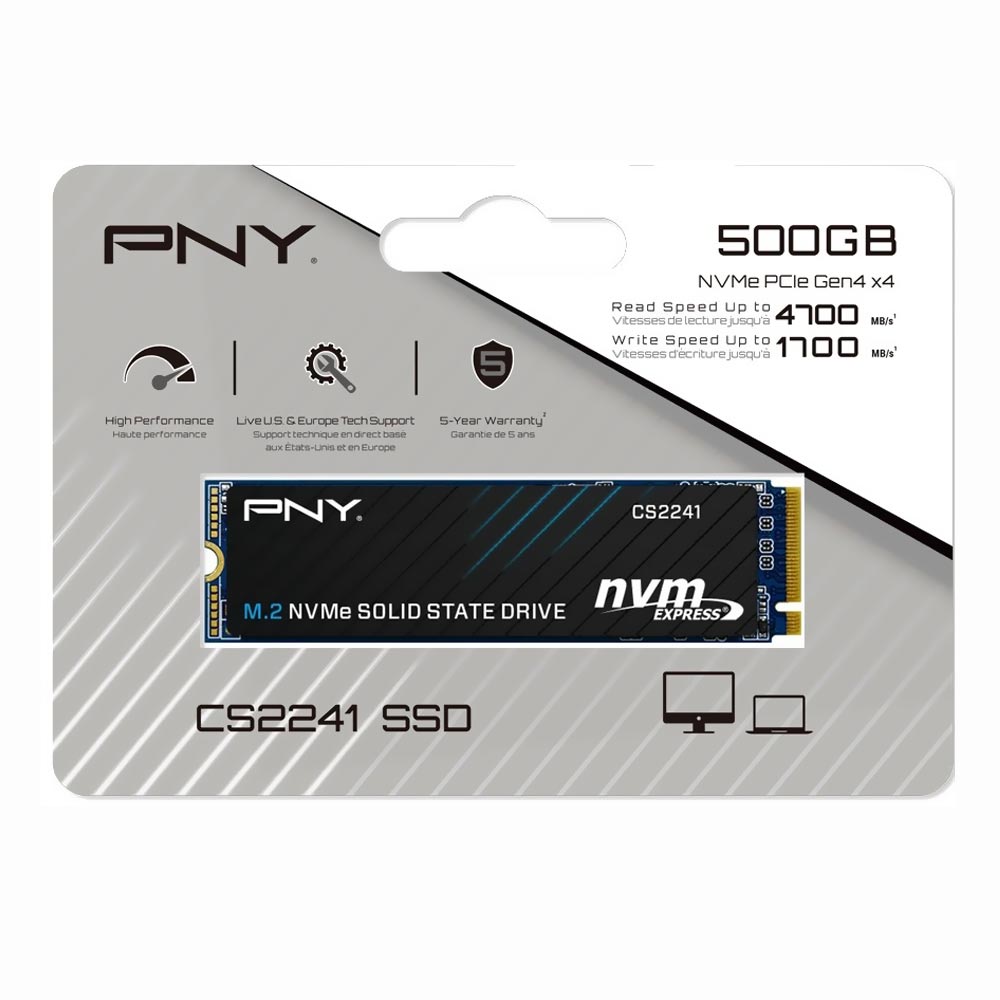 SSD PNY M.2 500GB CS2241 NVMe - M280CS2241-500-CL