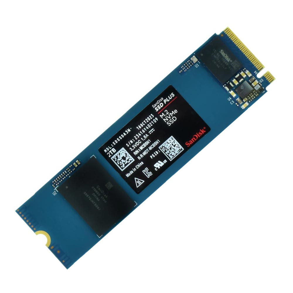SSD SanDisk M.2 2 TB Plus NVMe - SDSSDA3N-2T00-G26