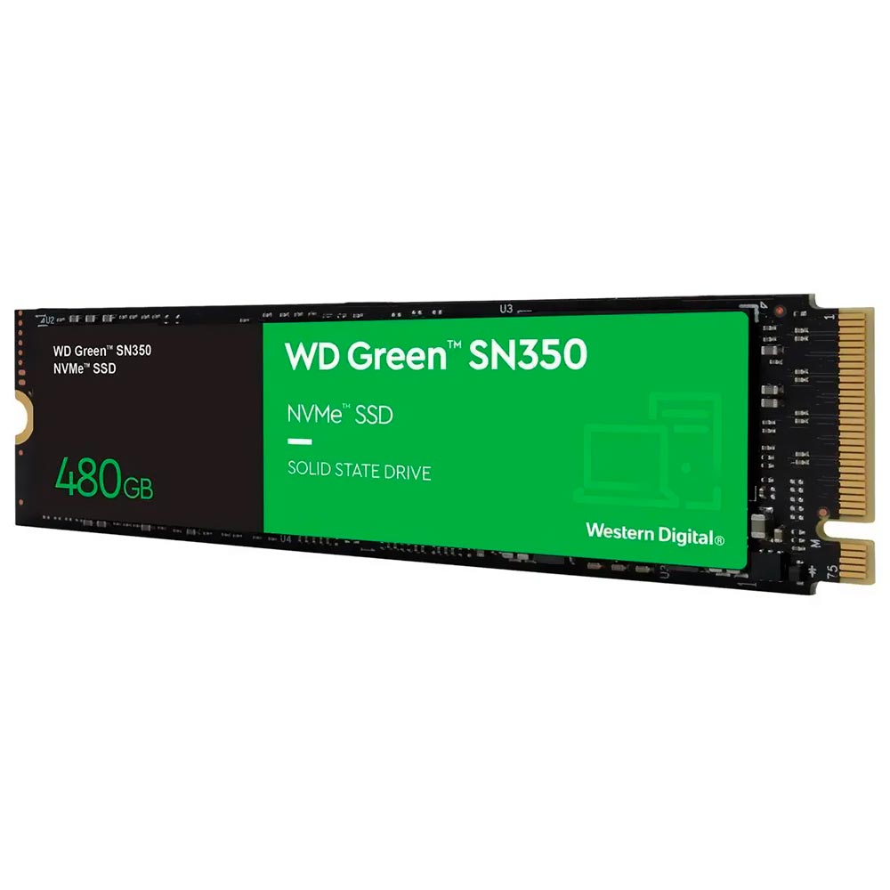 SSD Western Digital M.2 480GB SN350 Green NVMe - WDS480G2G0C