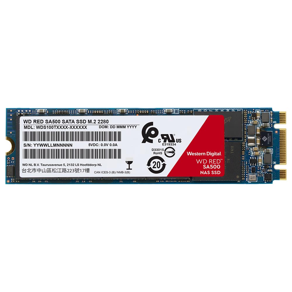 SSD Western Digital M.2 500GB Red SA500 SATA - WDS500G1R0B