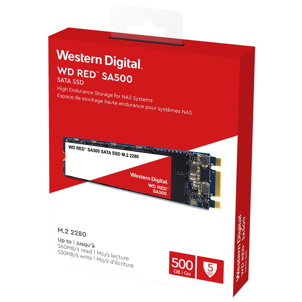 SSD Western Digital M.2 500GB Red SA500 SATA - WDS500G1R0B