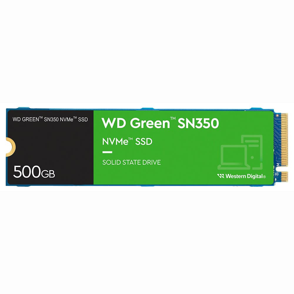 SSD Western Digital M.2 500GB SN350 Green NVMe - WDS500G2G0C