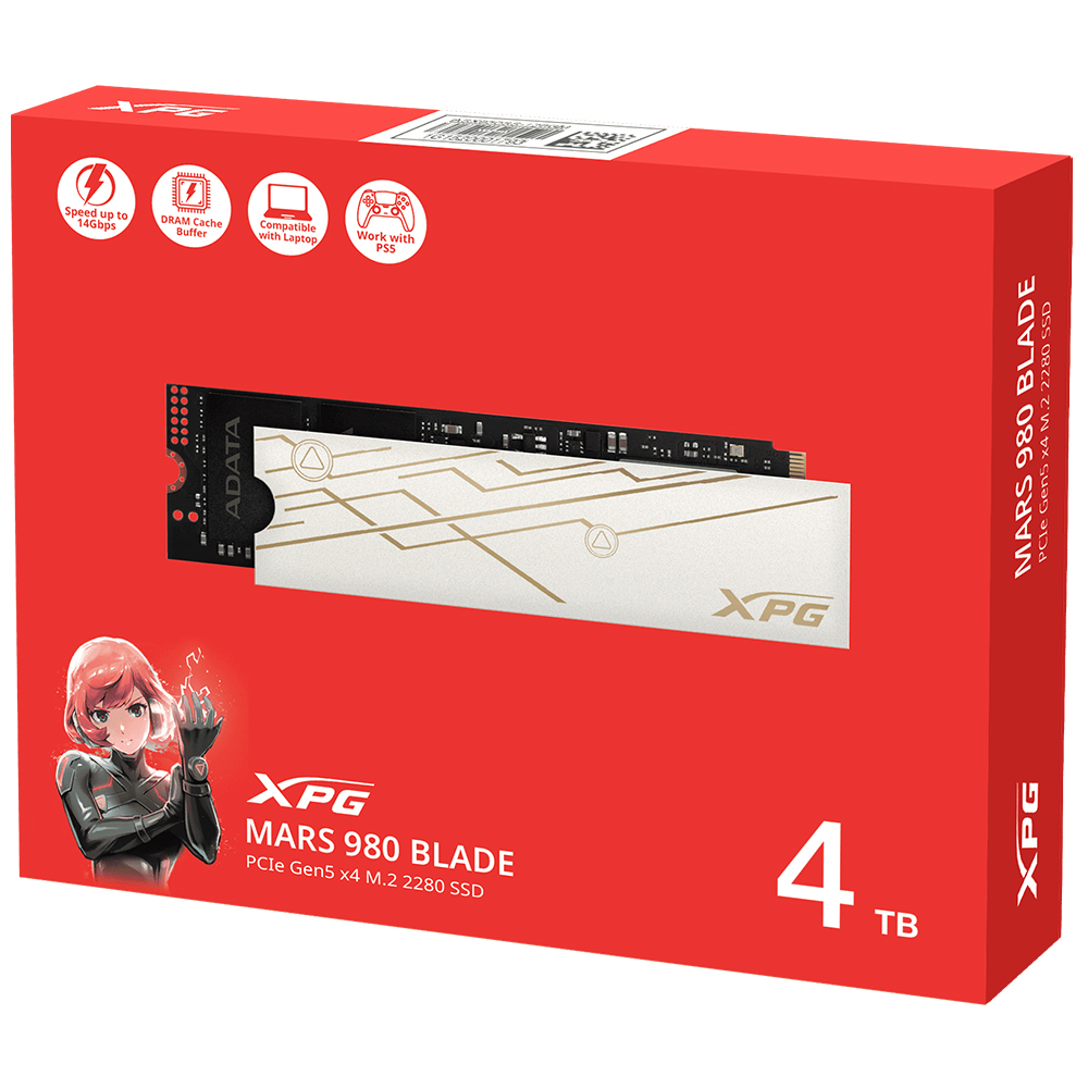 SSD ADATA M.2 4TB XPG Mars 980 Blade NVMe - SMAR-980B-4TCS