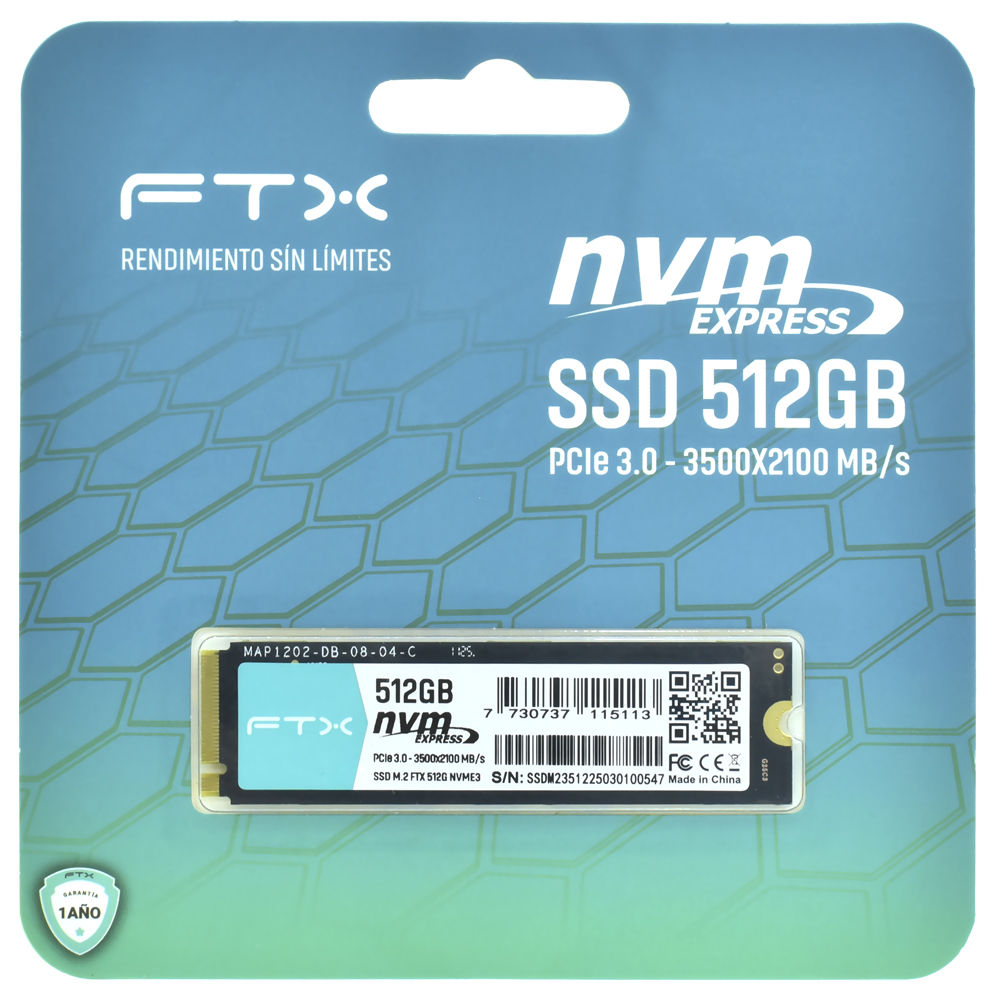 SSD FTX M.2 512GB NVMe - FTX-512G