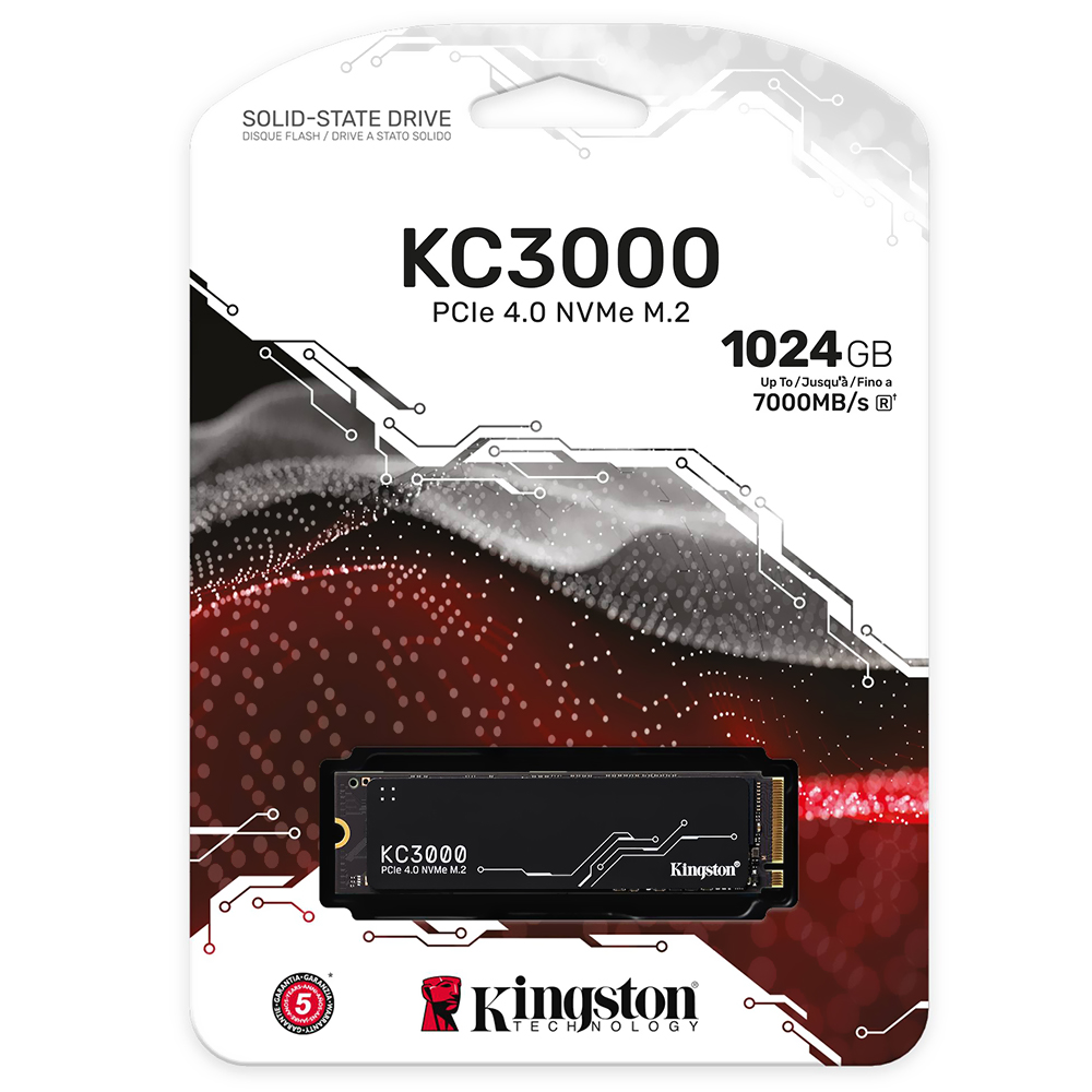 SSD Kingston M.2 1TB KC3000 NVMe - SKC3000S/1024G