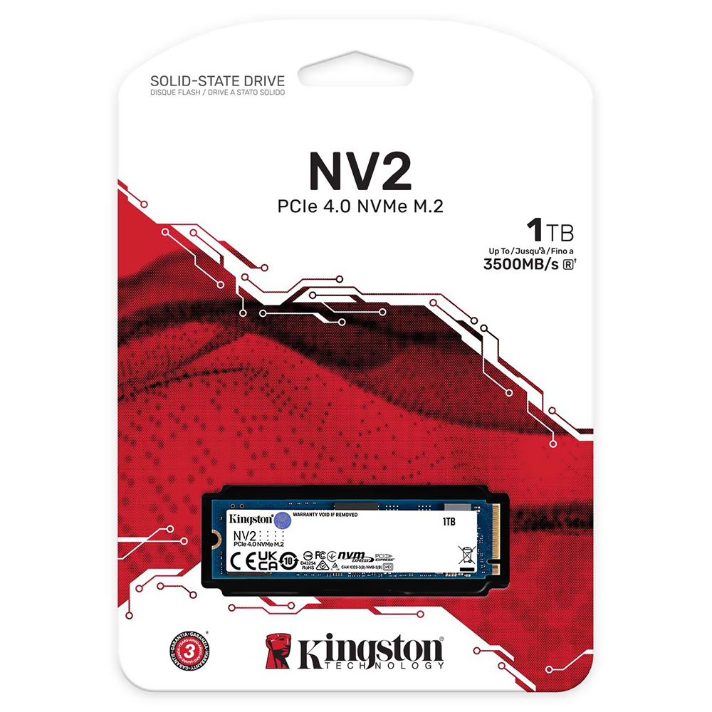 SSD Kingston M.2 1TB NV2 NVMe - SNV2S/1000G