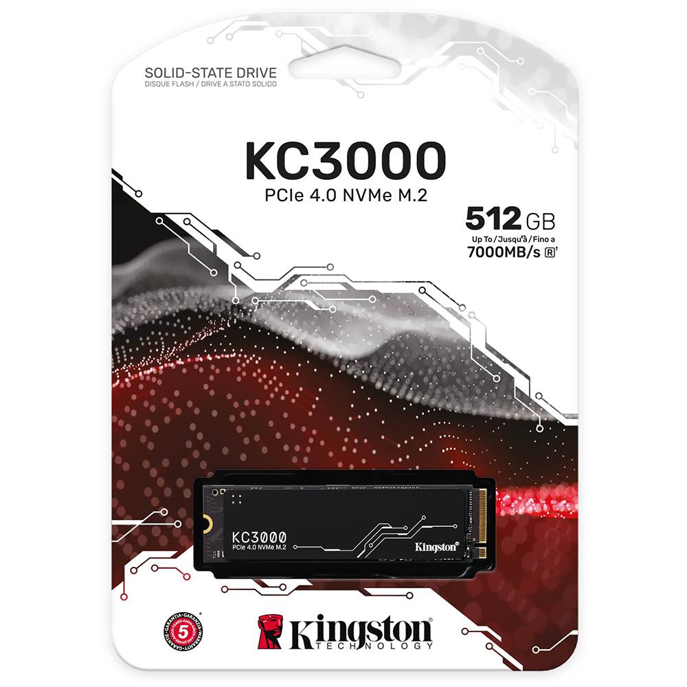 SSD Kingston M.2 512GB KC3000 NVMe - SKC3000S/512G