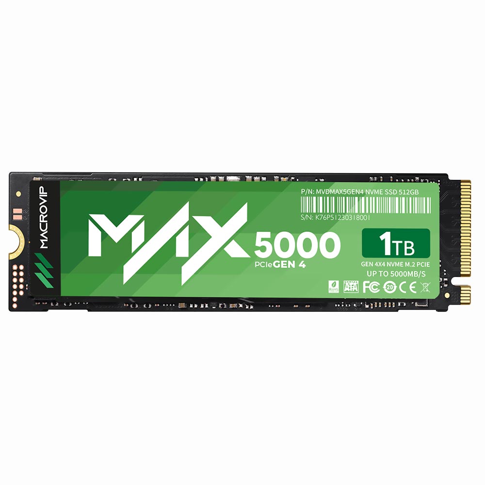 SSD Macrovip M.2 1TB MAX5000 NVMe - MVDMAX5/1TB