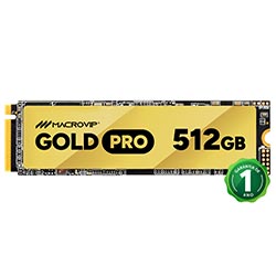 SSD Macrovip M.2 512GB Gold Pro NVMe - MVGLDPRO/512GB