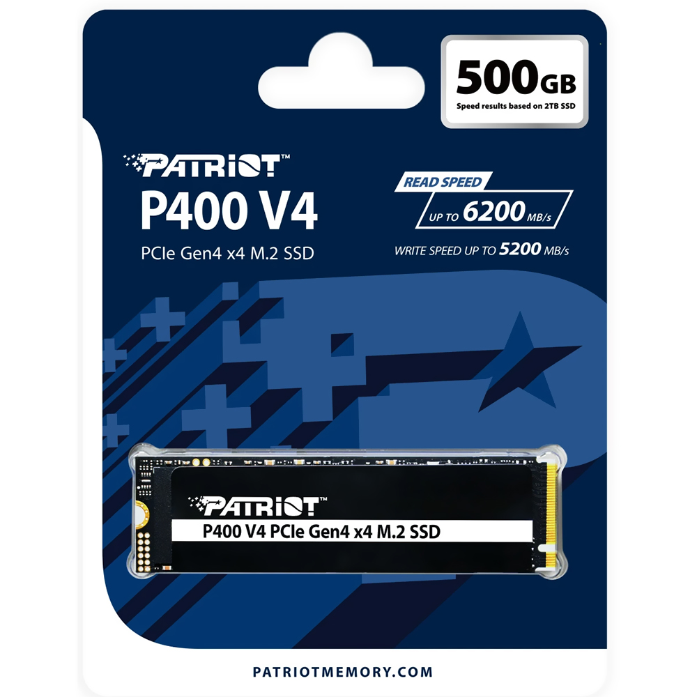 SSD Patriot M.2 500GB P400 V4 NVMe - P400VP500GM28H