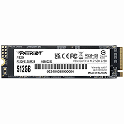 SSD Patriot M.2 512GB P320 NVMe - P320P512GM28
