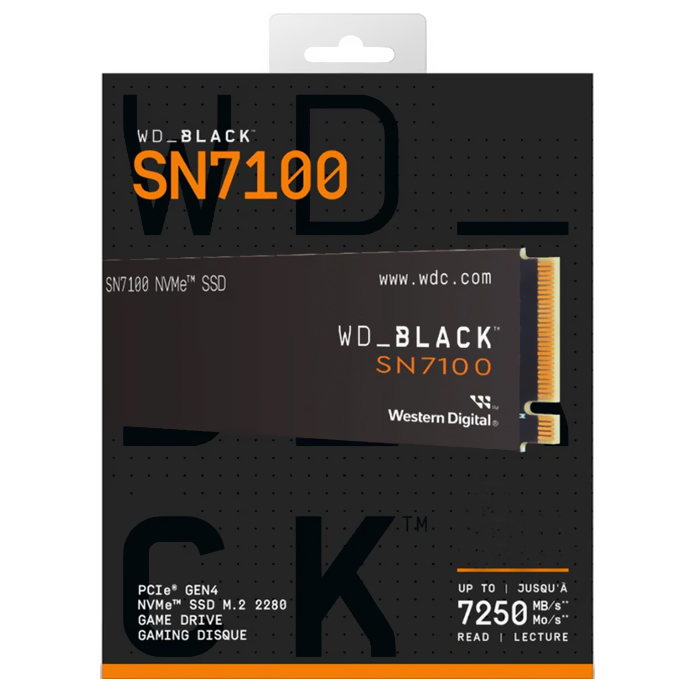 SSD Western Digital M.2 2TB Black SN7100 NVMe - WDS200T4X0E