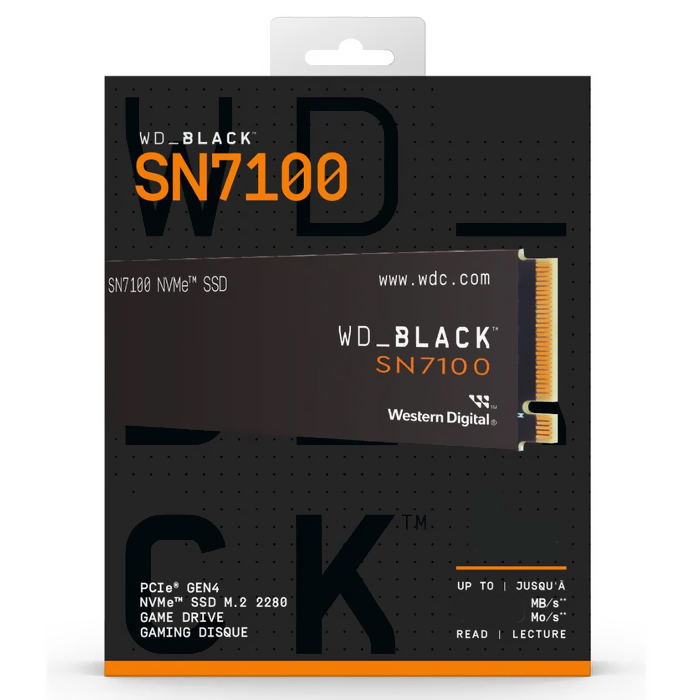 SSD Western Digital M.2 4TB Black SN7100 NVMe - WDS400T4X0E