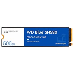 SSD Western Digital M.2 500GB Blue SN580 NVMe - WDS500G3B0E