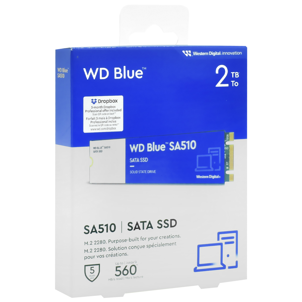 SSD Western Digital M.2 2TB Blue SA510 SATA 3 - WDS200T3B0B