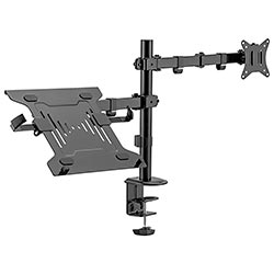 Suporte de Monitor e Notebook FTX FTX66-C024ML 17" A 32" 9K / 10" A 15.6" 4K - Preto
