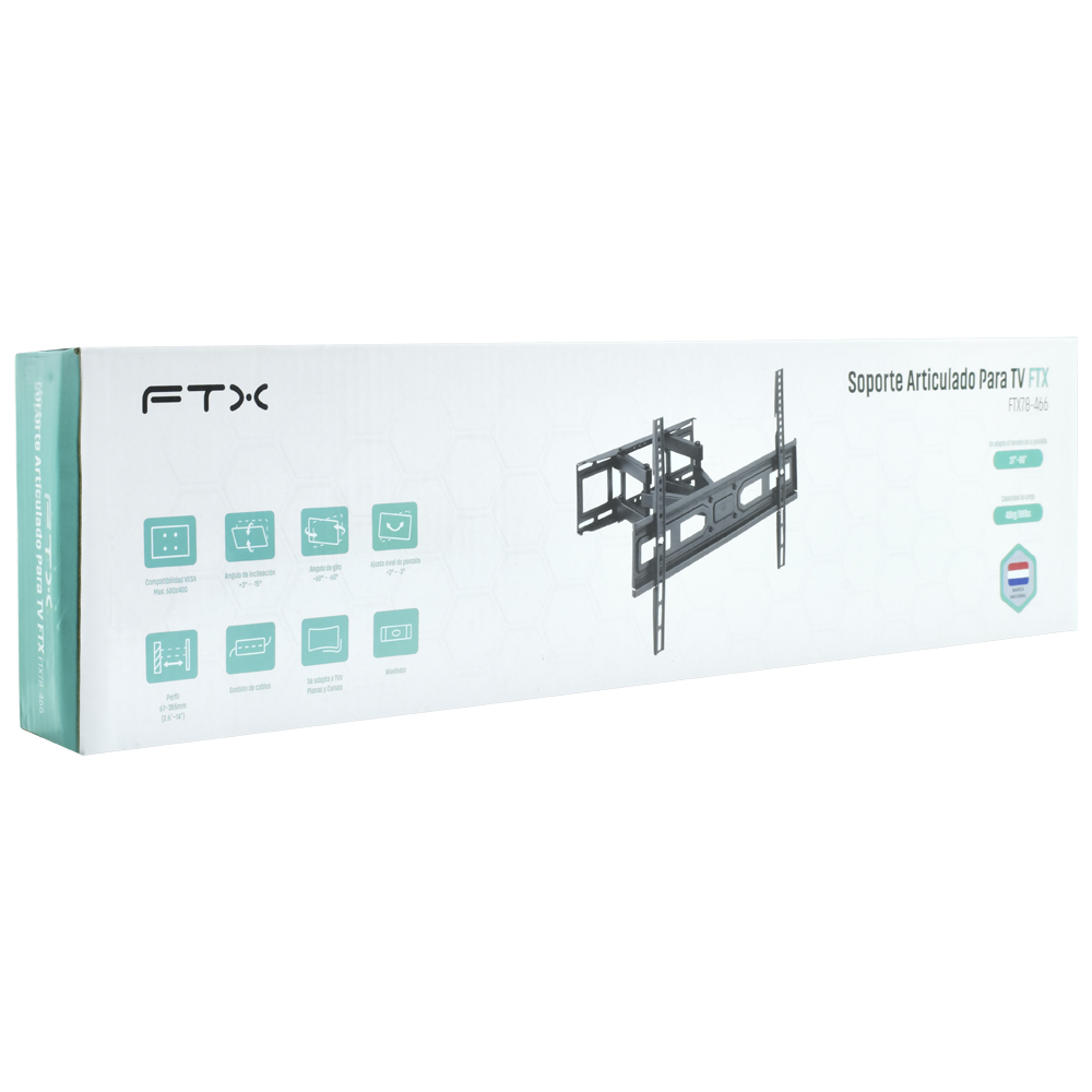 Suporte de TV FTX FTX78-466 37" A 80" / 40K / Articulado - Preto