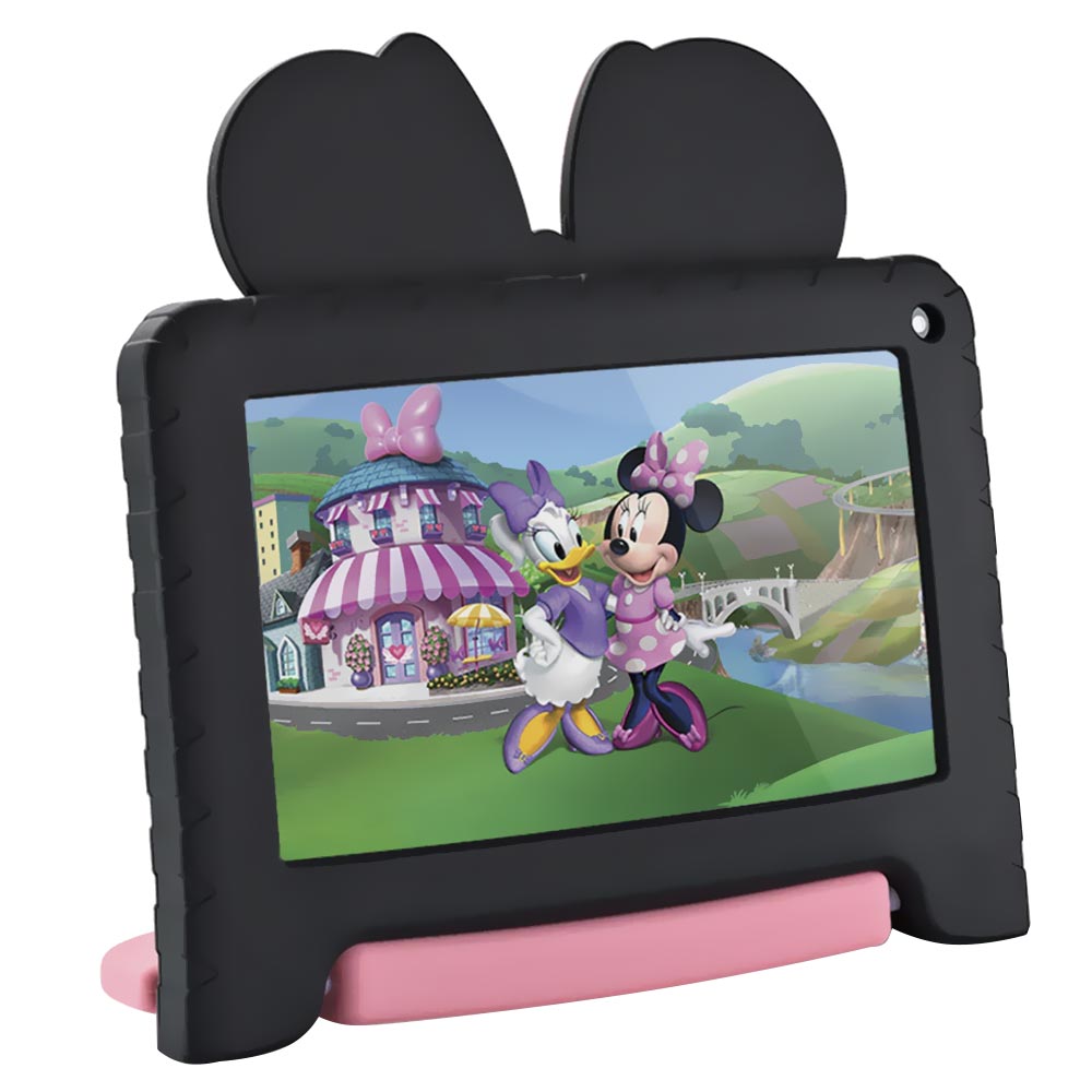 Tablet Multilaser NB605 Disney Junior Minnie 2GB de RAM / 32GB / Tela 7" - Preto / Rosa