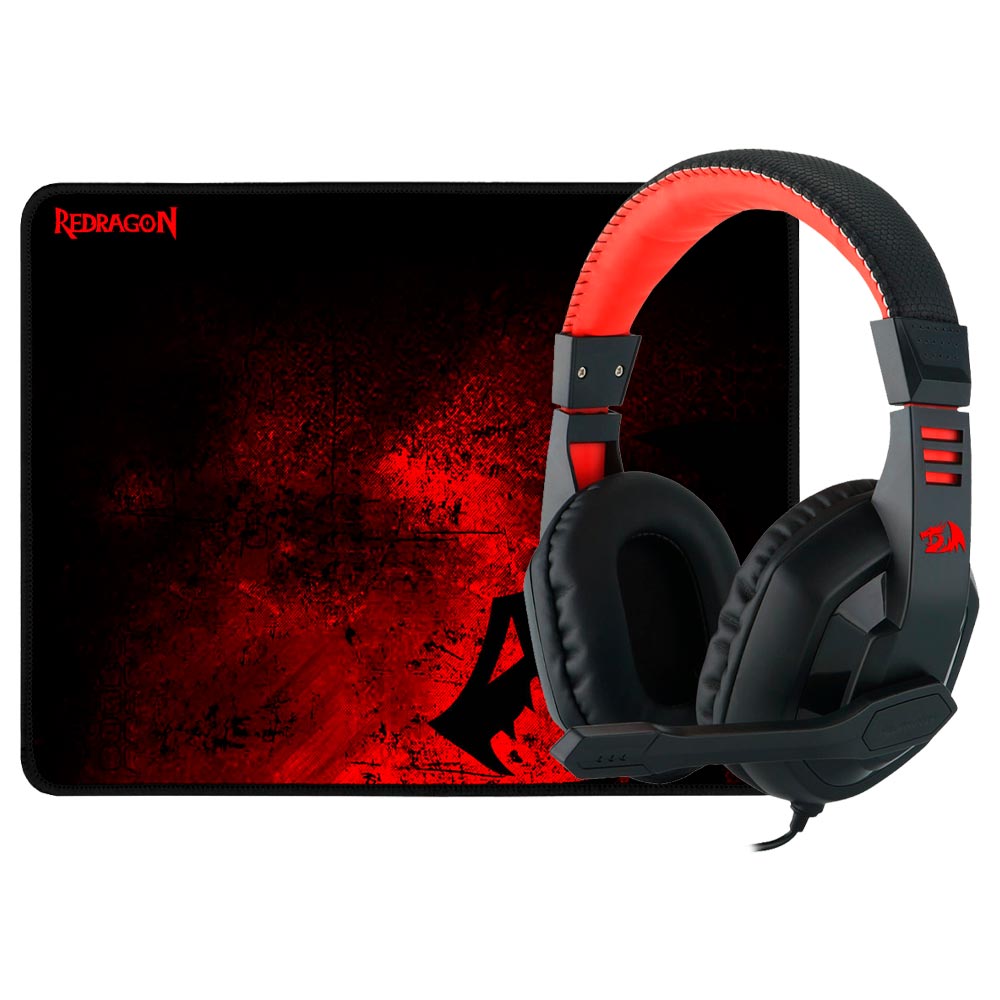 Kit Gamer Redragon Essentials S101-BA-2 Teclado + Mouse + Mousepad + Fone / RGB / Espanhol - Preto