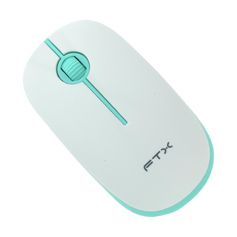 Teclado + Mouse FTX GK600 Wireless / Espanhol - Branco / Verde
