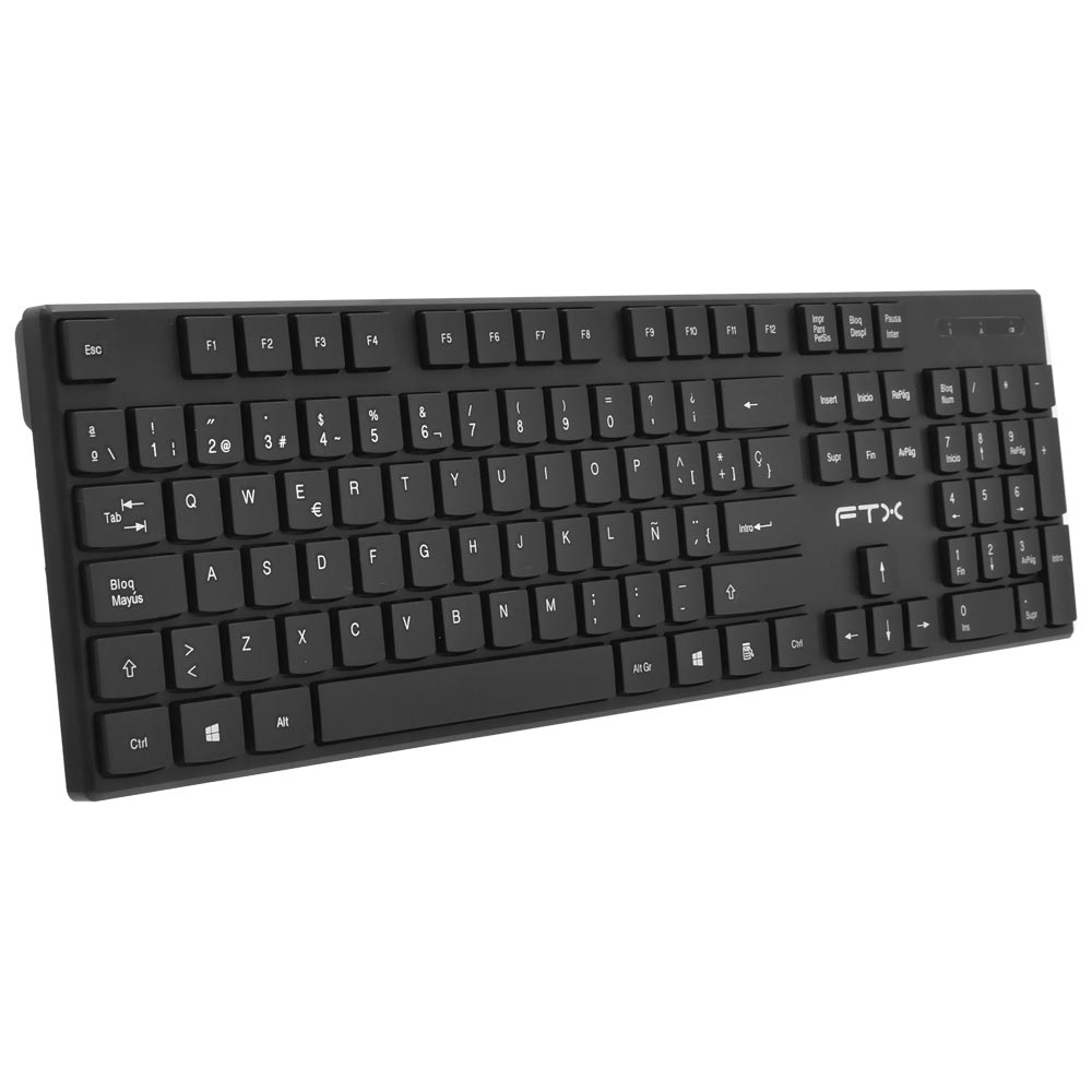 Teclado + Mouse FTX GK600 Wireless / Espanhol - Preto