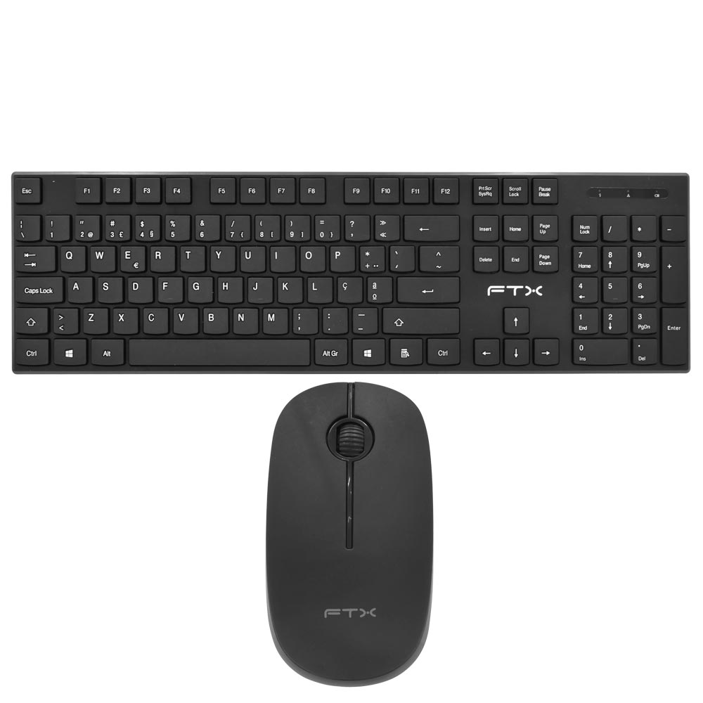 Teclado + Mouse FTX GK600 Wireless / Português - Preto