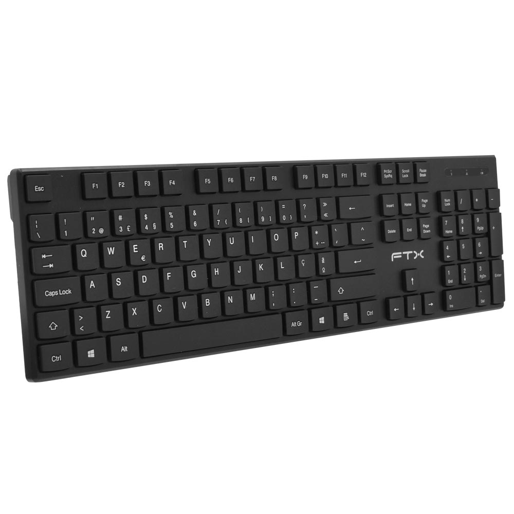 Teclado + Mouse FTX GK600 Wireless / Português - Preto