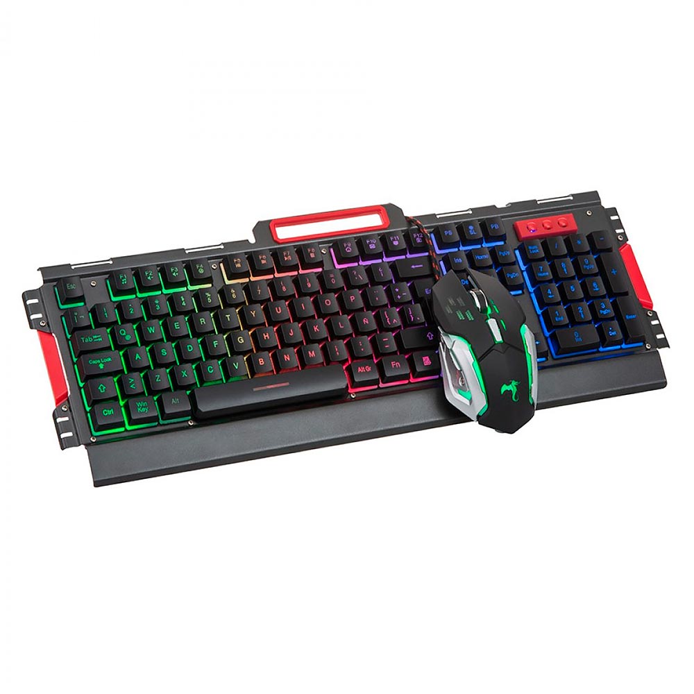 Teclado + Mouse Gamer Kolke Legend KGK-464 USB / RGB / Espanhol - Preto