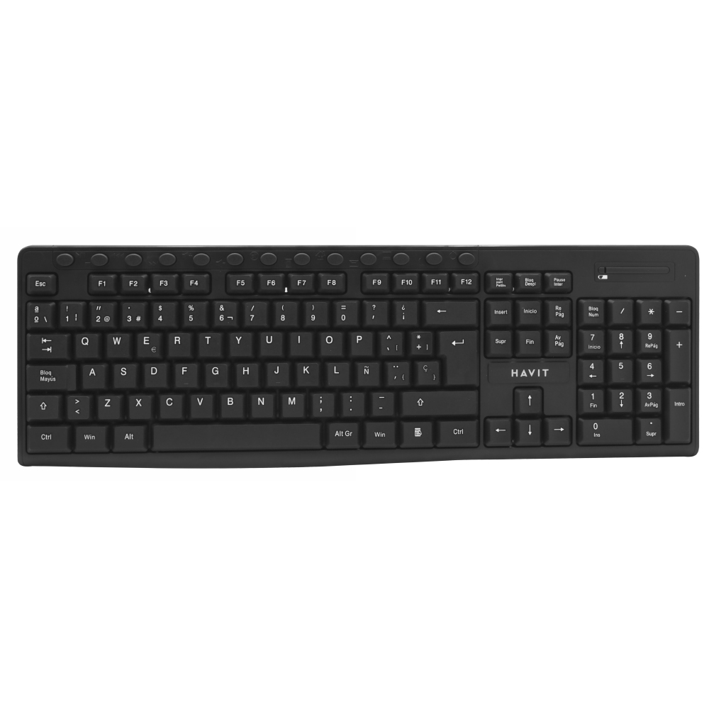 Teclado + Mouse Havit HV-KB257GCM Wireless / Português / Espanhol - Preto