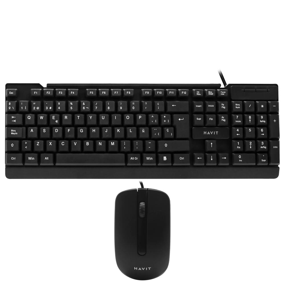 Teclado + Mouse Havit HV-KB272CM USB / Espanhol - Preto