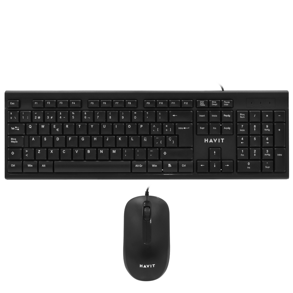 Teclado + Mouse Havit KB247CM-SP USB / Espanhol - Preto