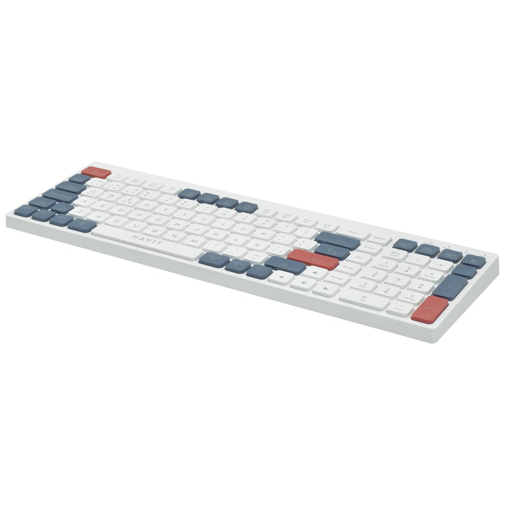 Teclado + Mouse Havit KB830WB-SP Dual Mode / Espanhol - Branco