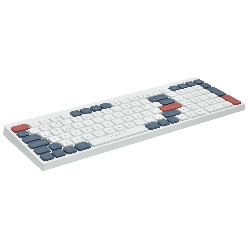 Teclado + Mouse Havit KB830WB-SP Dual Mode / Espanhol - Branco