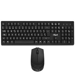 Teclado + Mouse KRAB KBKTM15 Wireless / Espanhol - Preto