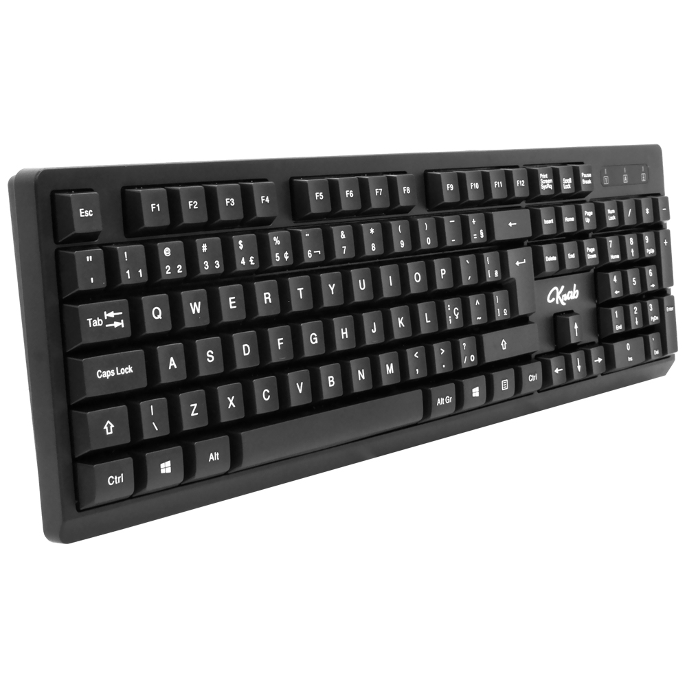 Teclado + Mouse KRAB KBKTM15 Wireless / Espanhol - Preto