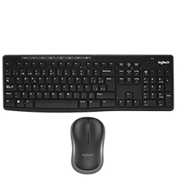 Teclado + Mouse Logitech MK270 Wireless / Espanhol - Preto  (920-004432)