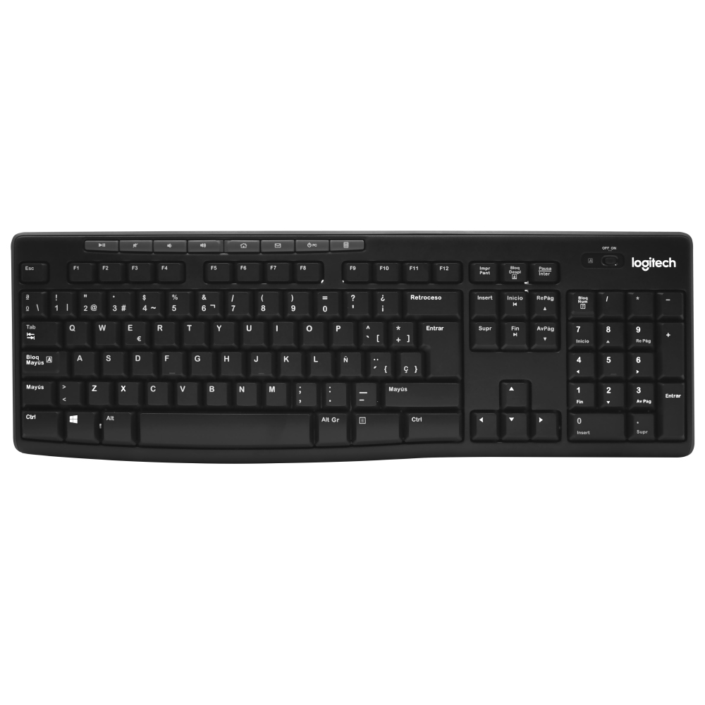 Teclado + Mouse Logitech MK270 Wireless / Espanhol - Preto  (920-004432)