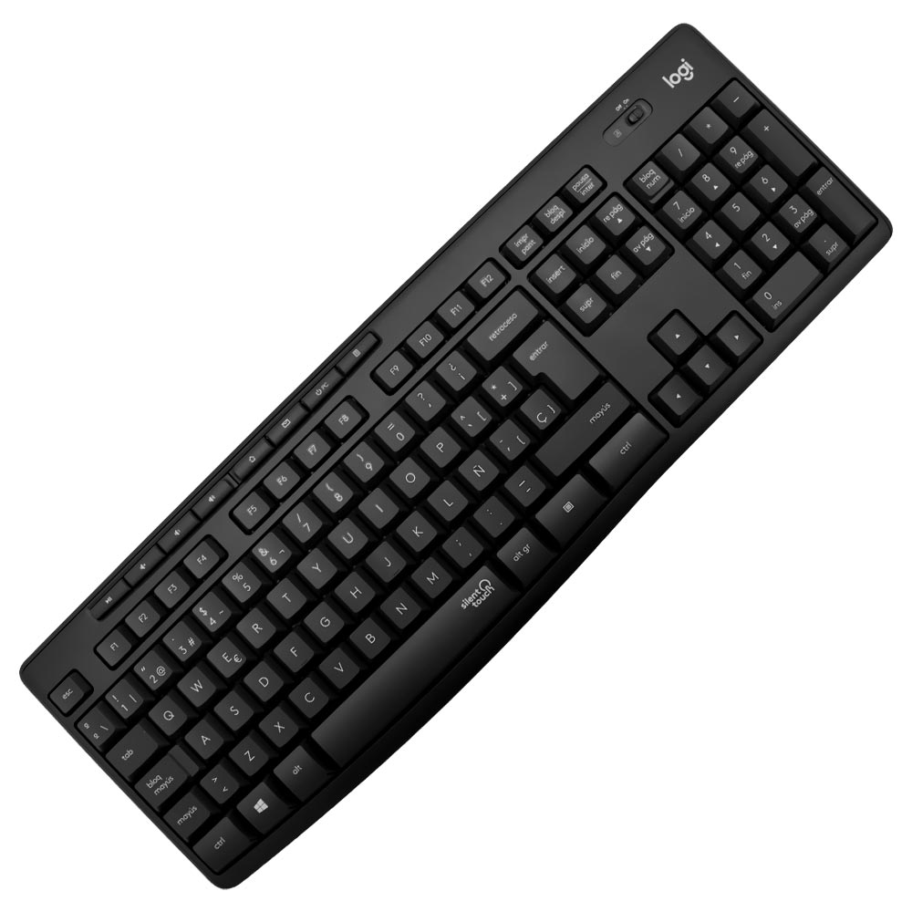 Teclado + Mouse Logitech MK295 Wireless / Espanhol - Preto (920-009792)