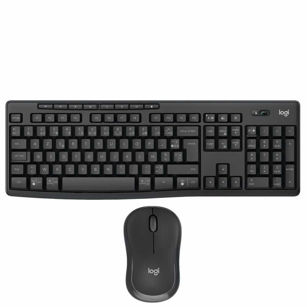 Teclado + Mouse Logitech MK370 Wireless / Espanhol - Preto (920-012063)