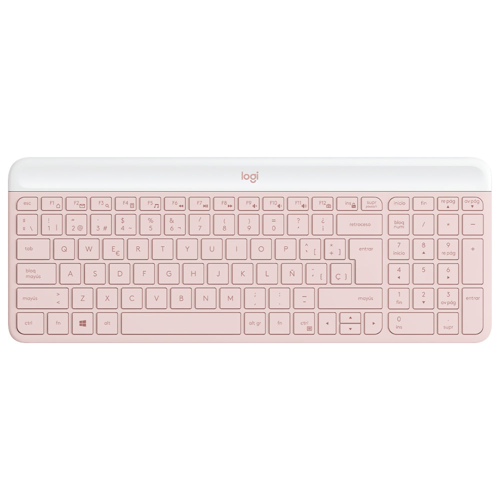 Teclado + Mouse Logitech MK470 Wireless / Espanhol - Rosa (920-011312)