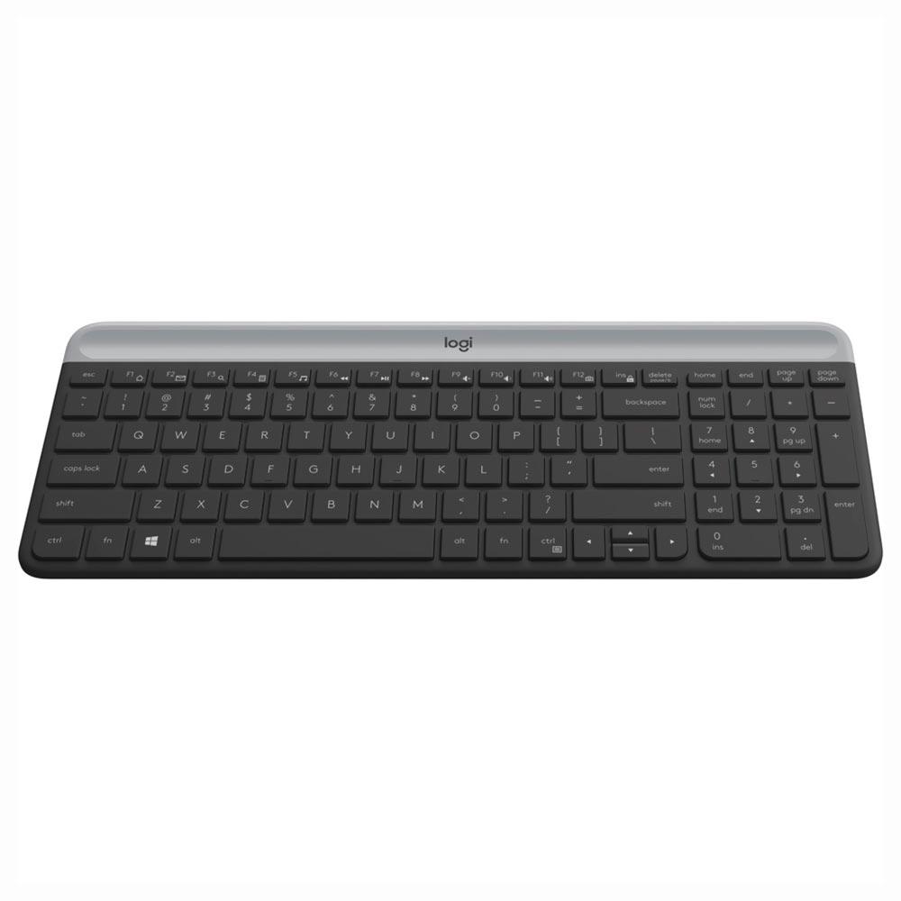 Teclado + Mouse Logitech MK470 Wireless / Inglês - Preto / Cinza (920-009437)