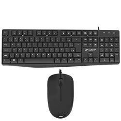 Teclado + Mouse Macrovip MV-MK100UB-BR USB / Português - Preto