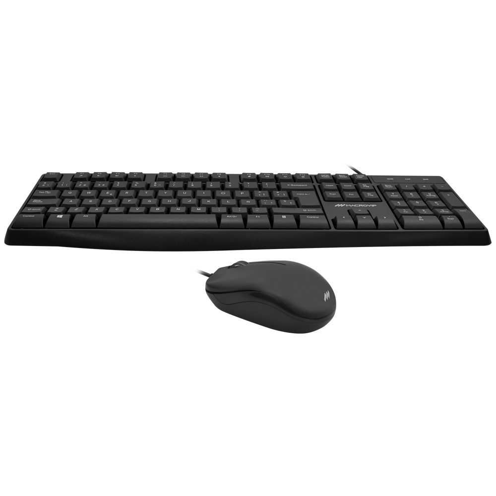 Teclado + Mouse Macrovip MV-MK100UB-SP USB / Espanhol - Preto