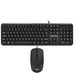 Teclado + Mouse Macrovip MV-MK200UB-BR USB / Português - Preto