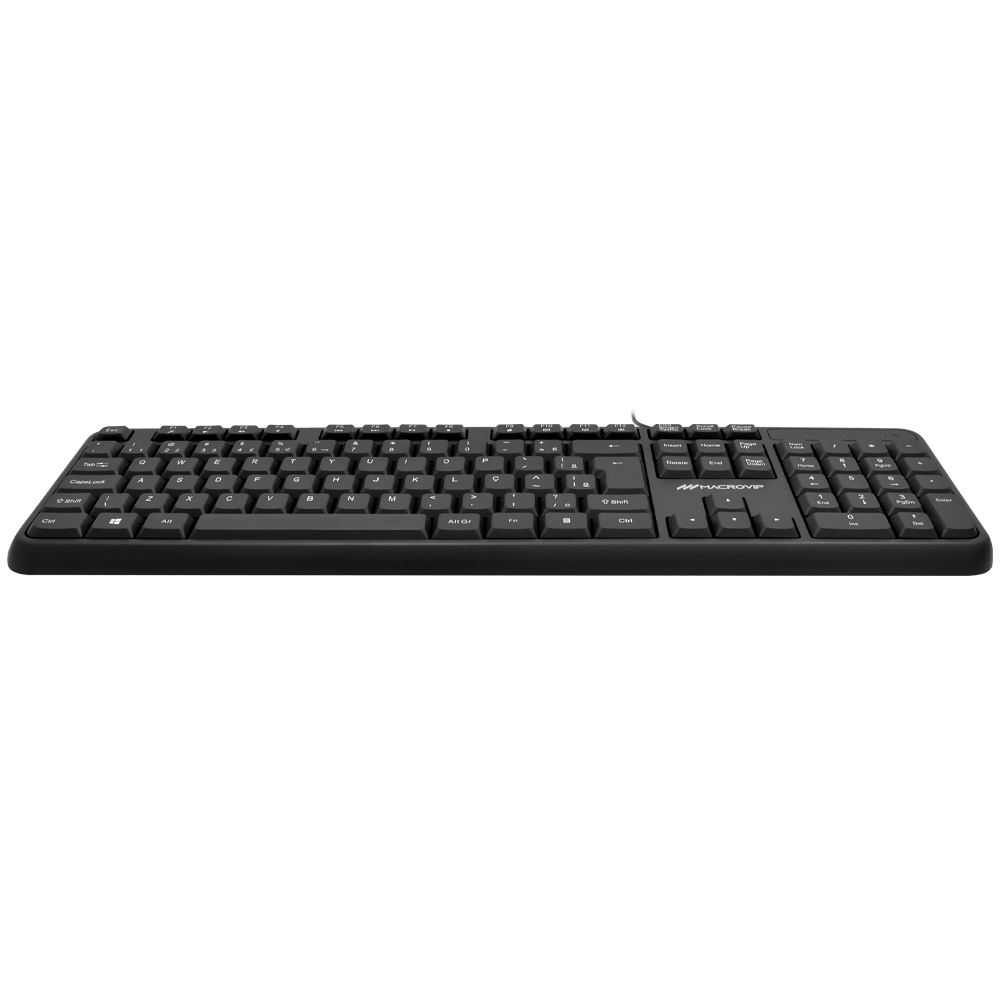 Teclado + Mouse Macrovip MV-MK200UB-BR USB / Português - Preto