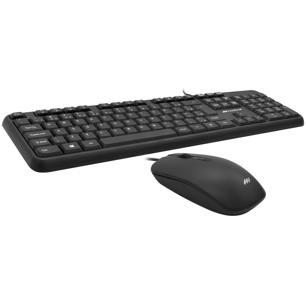 Teclado + Mouse Macrovip MV-MK200UB-BR USB / Português - Preto