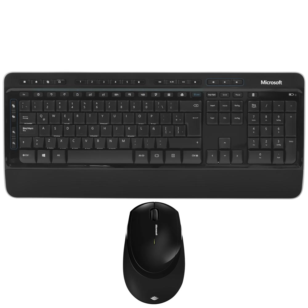 Teclado + Mouse Microsoft 3050 Wireless / Espanhol - Preto (PP3-00004)