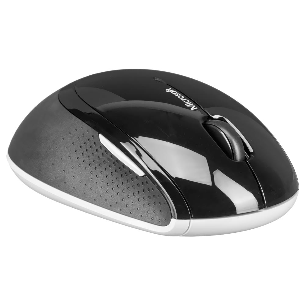 Teclado + Mouse Microsoft 3050 Wireless / Inglês - Preto / Branco (PP3-00001)