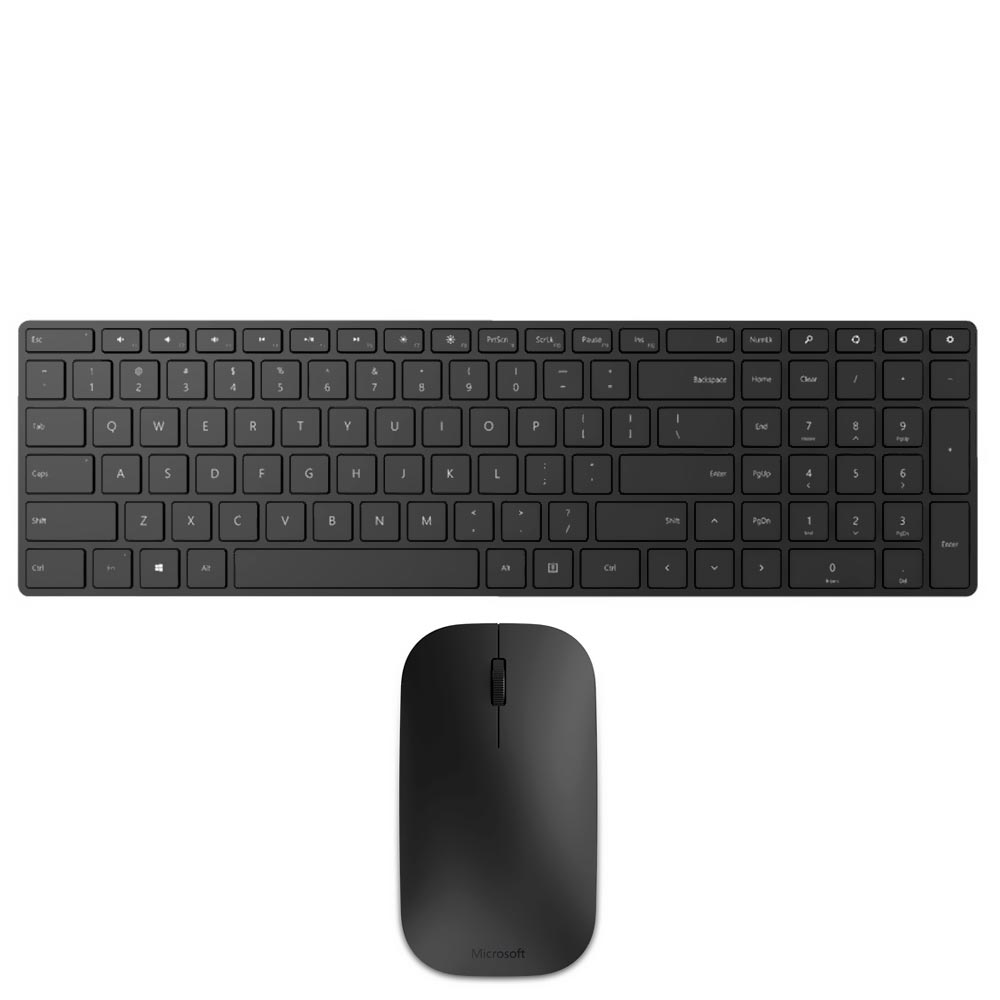 Teclado + Mouse Microsoft 7N9-00001 Wireless / Inglês - Preto