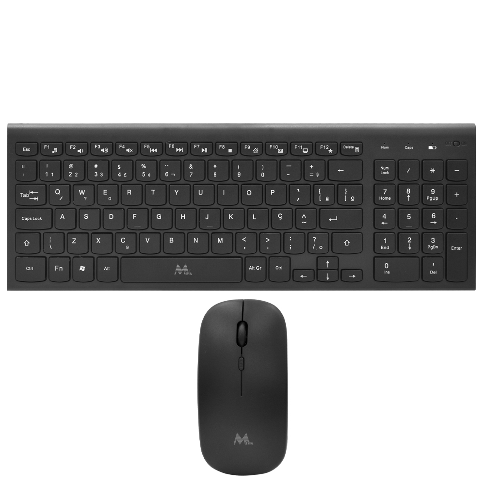 Teclado + Mouse Mtek KM-5515B Wireless / Português - Preto